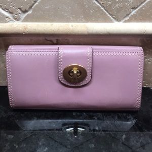 COACH Legacy Lavender Pink Leather Wallet
